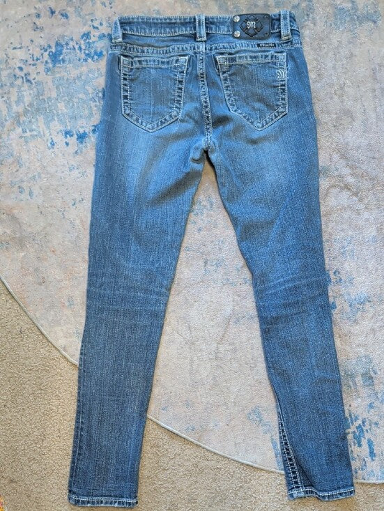 Miss Me Faded Blue Skinny Jeans Women's 29 US