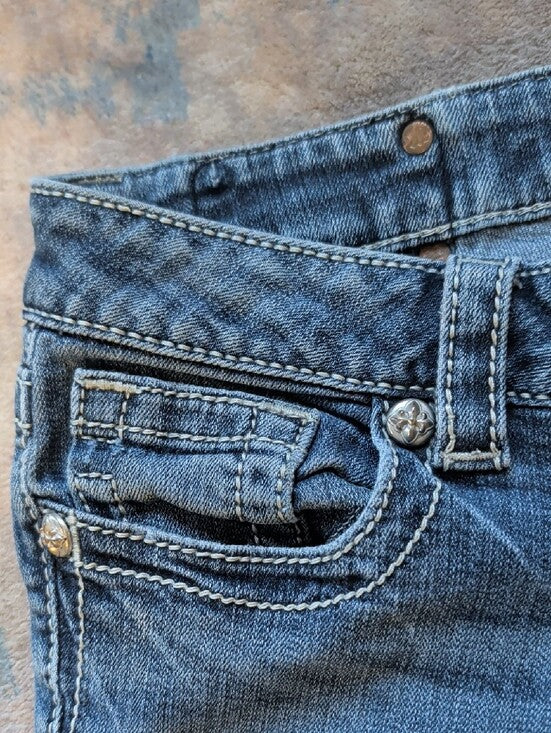 Miss Me Faded Blue Skinny Jeans Women's 29 US