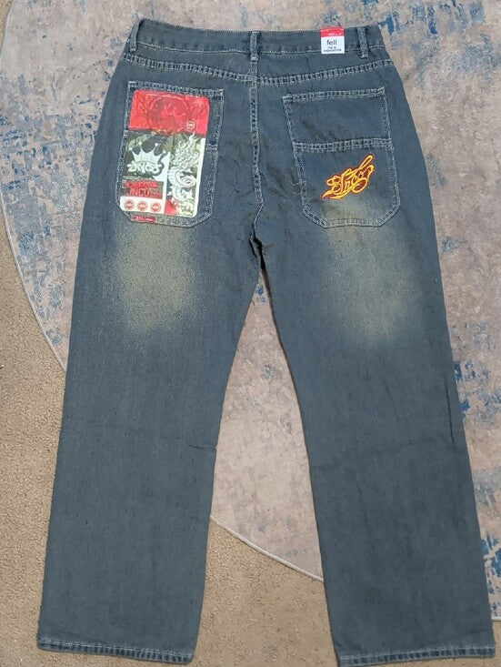 JNCO Relaxed Fit Men's Jeans in Faded Blue 3XL