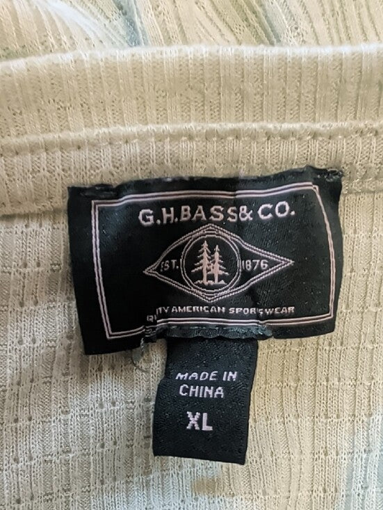 G.H. Bass & Co Relaxed Light Sage Long Sleeve Henley Top Women's XL