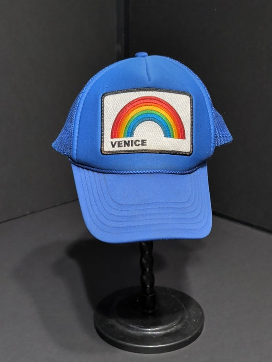 Aviator Nation Venice Blue Rainbow Patch Trucker Cap Adjustable Unisex