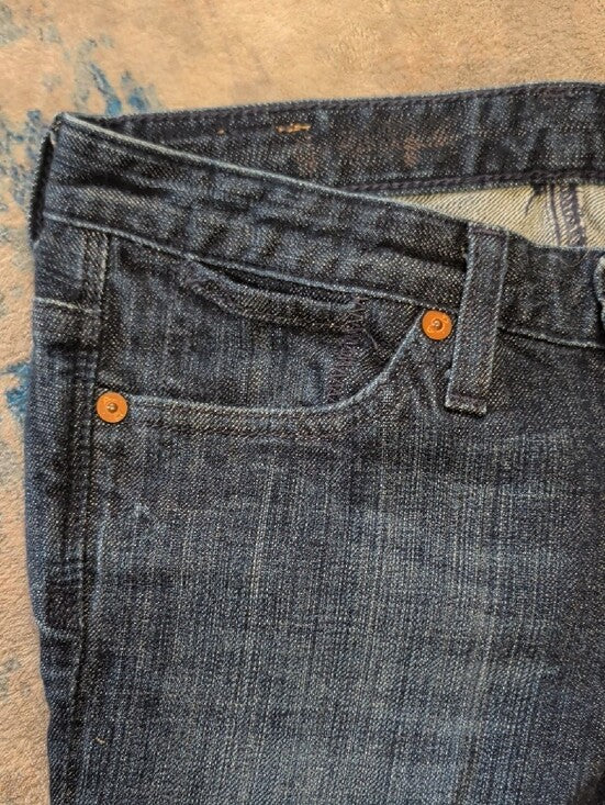 AG Adriano Goldschmied Low-Rise Skinny Jeans in Dark Indigo Women's 24R US Y2K