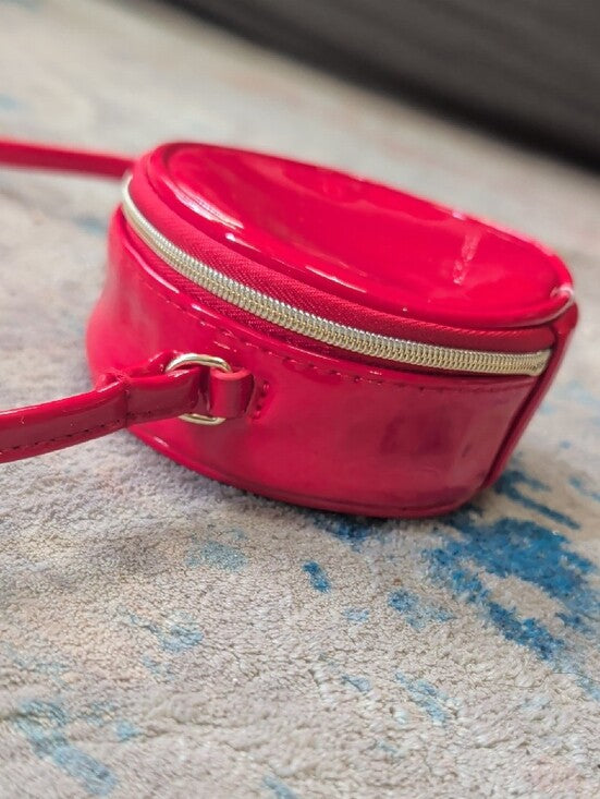 Marc Jacobs Patent Red Round Crossbody Card Case Shoulder Bag