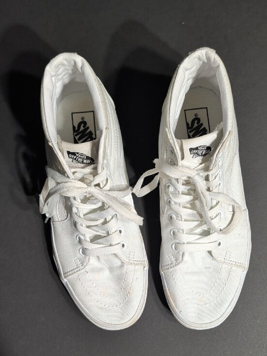 Vans White High-Top Canvas Sneakers Men's 8 US/ Women's 9.5 US