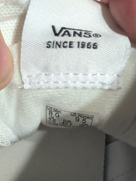Vans White High-Top Canvas Sneakers Men's 8 US/ Women's 9.5 US