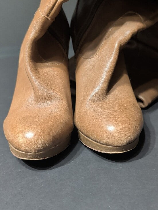 Jessica Simpson Tan Tall Slouchy High-Heel Boots Women's 8.5 US/ 38.5 EUR