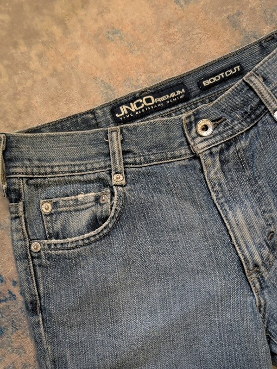 JNCO Kids Straight Slightly Distressed Bootcut Denim Jeans Boys 10 US