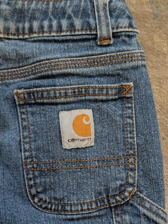 Carhartt Kids Relaxed Straight Blue Denim Jeans Boys 7 US