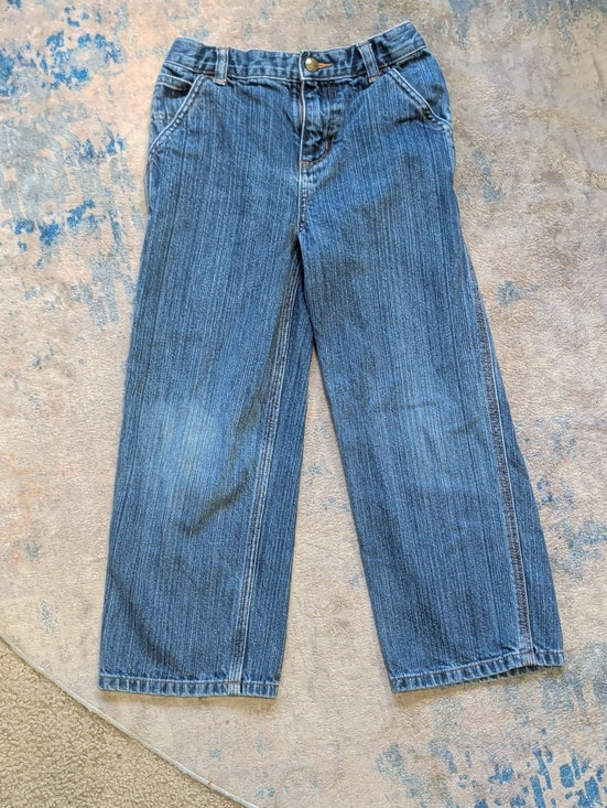Carhartt Classic Kids Relaxed Wide-Leg Blue Denim Jeans Boys 7 US