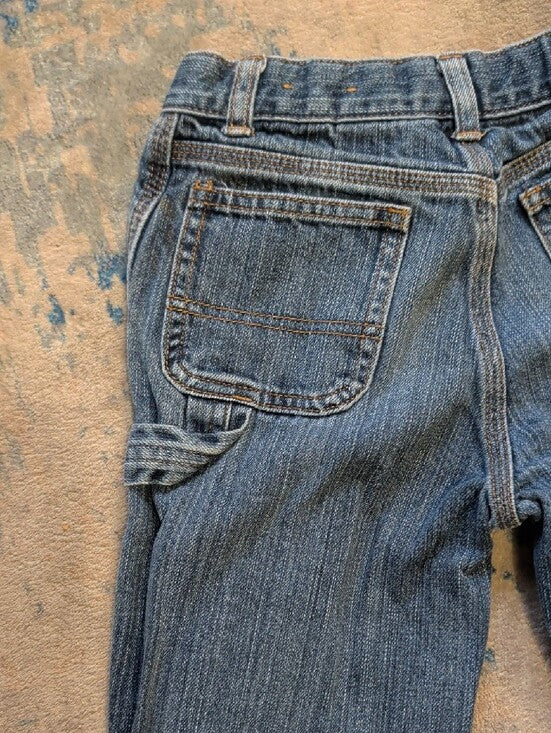 Carhartt Classic Kids Relaxed Wide-Leg Blue Denim Jeans Boys 7 US