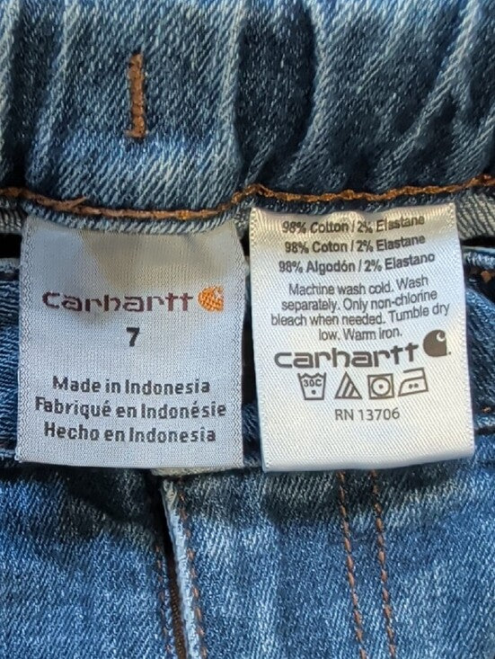 Classic Carhartt Kids Light Blue Bootcut Jeans Boys 7 US