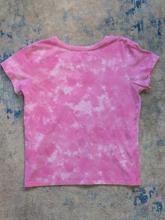 MTV Pink Tie-Dye Graphic Kids Tee Girls Large (10/12) US