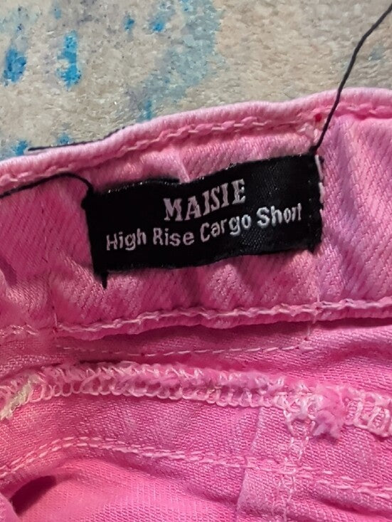 True Religion Kids Pink Cargo Shorts with Flap Pockets Girls 10 US