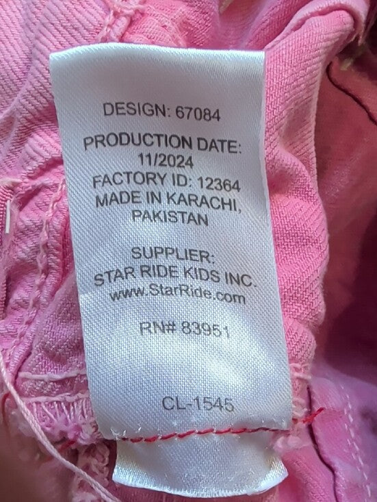 True Religion Kids Pink Cargo Shorts with Flap Pockets Girls 10 US