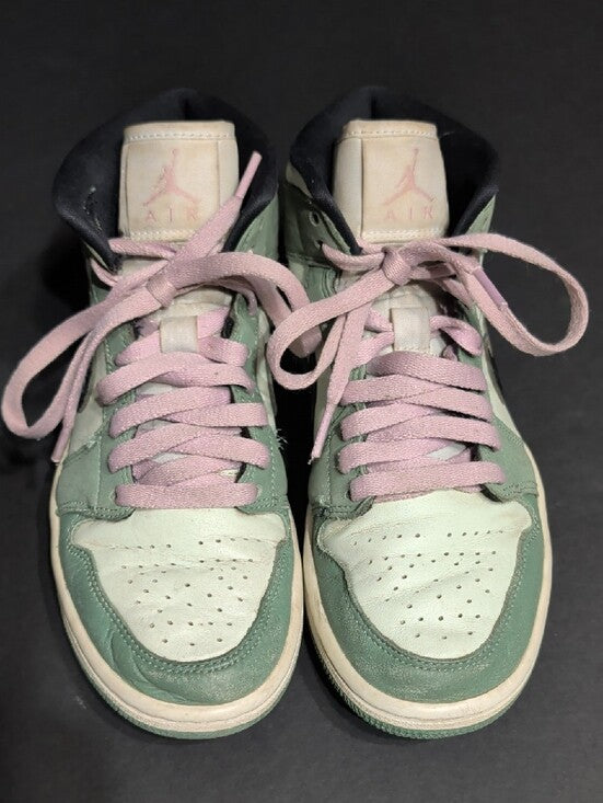 Air Jordan 1 Mid SE "Dutch Green" Sneaker Style Code CZ0774-300 Women's 6.5 US