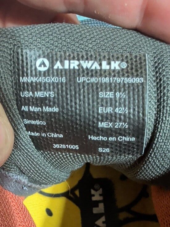 Airwalk Men's Grind 2.0 Skate Sneakers 9.5 US