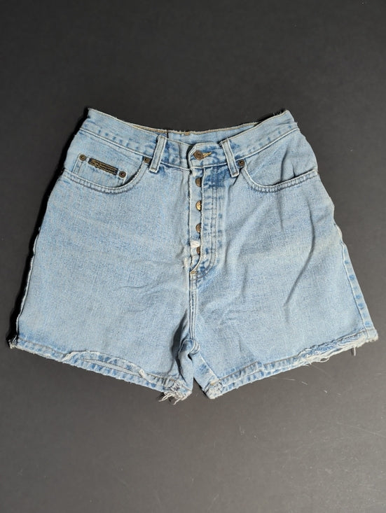 VTG Pepe Jeans High-Rise Light Blue Button-Fly Denim Shorts 1995 Women's 27 US