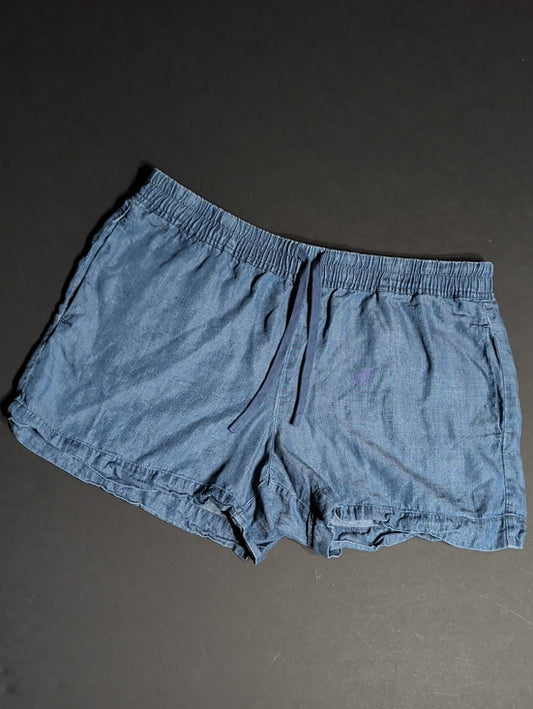 Hilary Radley Navy Blue Lightweight Drawstring Casual Shorts Women's Large