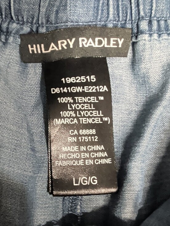 Hilary Radley Navy Blue Lightweight Drawstring Casual Shorts Women's Large