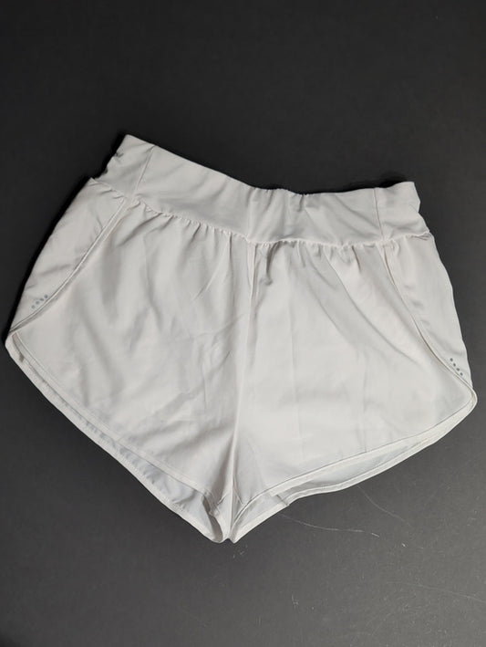 Lala Birds White Athletic Shorts with Soft Stretch Waist Women's XL
