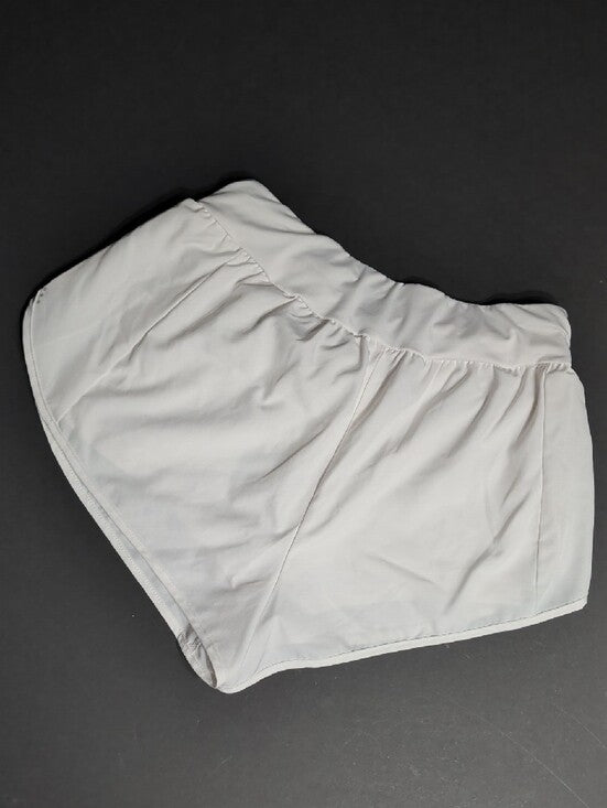 Lala Birds White Athletic Shorts with Soft Stretch Waist Women's XL