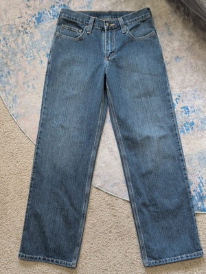 Carhartt Straight-Leg Jeans Relaxed Fit In Medium-Dark Blue Men's 28"X30"