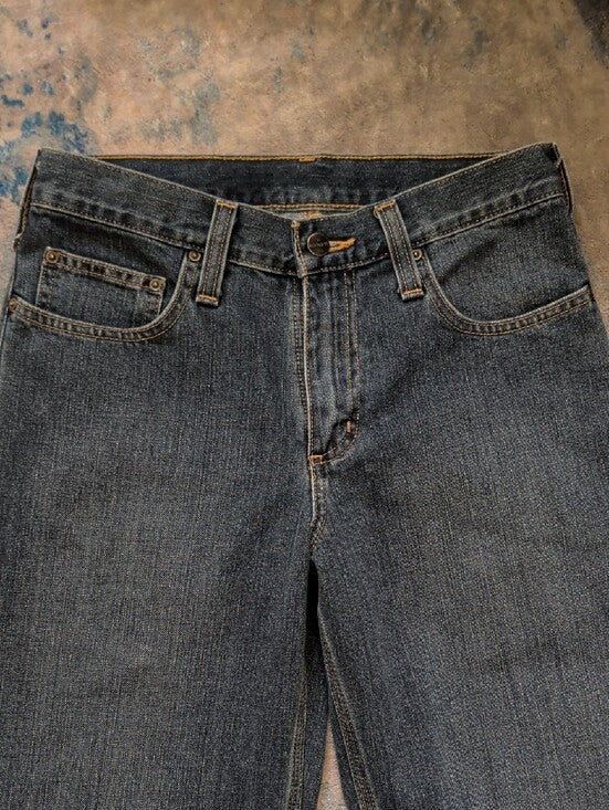 Carhartt Straight-Leg Jeans Relaxed Fit In Medium-Dark Blue Men's 28"X30"