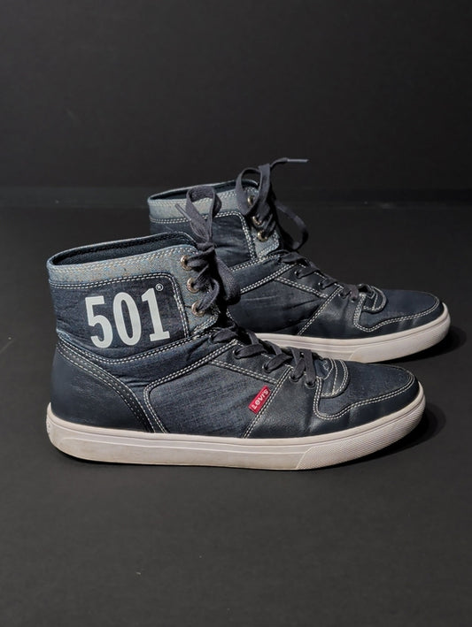 Levi's 501 High-Top Sneakers in Dark Navy Men's 11 US/ 10 UK