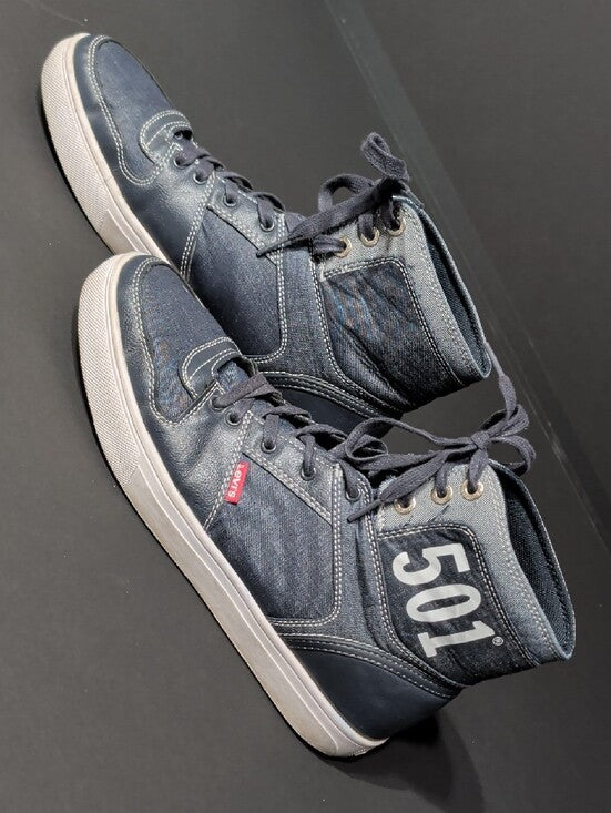 Levi's 501 High-Top Sneakers in Dark Navy Men's 11 US/ 10 UK