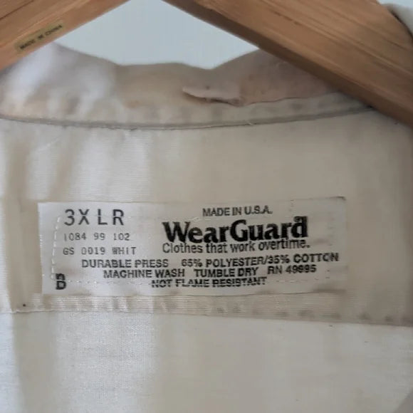 Vintage Chevron White Men's Shirt 3XLR