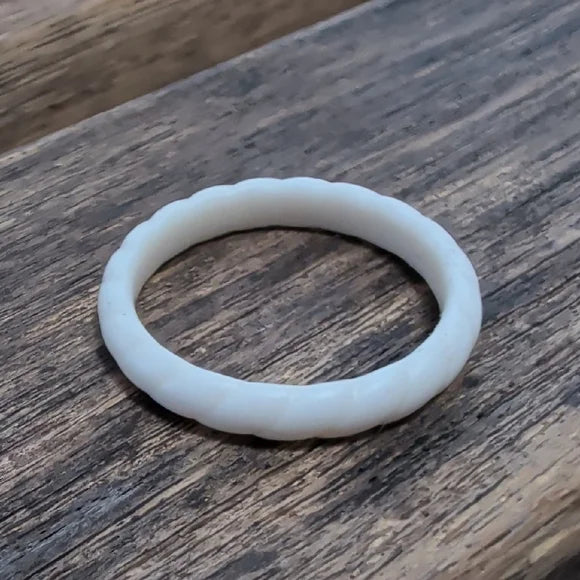 Chic White Silicone Band Ring