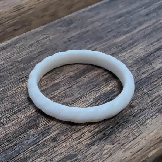 Chic White Silicone Band Ring