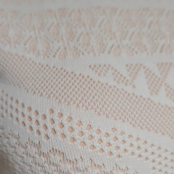 Carmen Marc Valvo Ivory Lace Mini Dress S