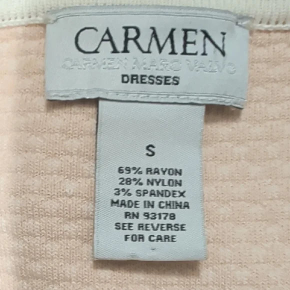 Carmen Marc Valvo Ivory Lace Mini Dress S