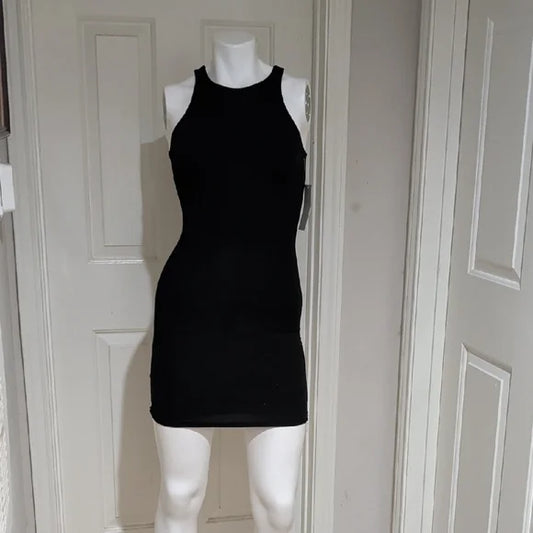 NWT Gaze Black Mini Dress Racerback XS