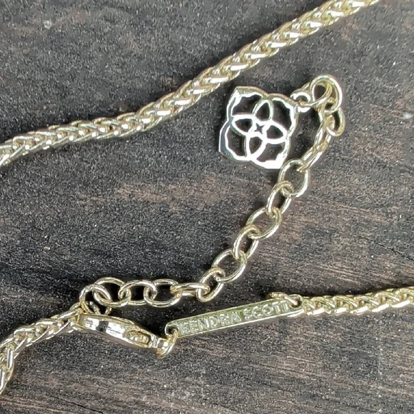 Kendra Scott Intricate Gold & Silver Filigree Teardrop Necklace