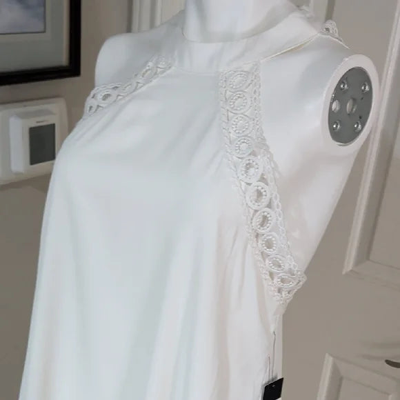 NWT Lulu's White Lace Halter Mini Dress M