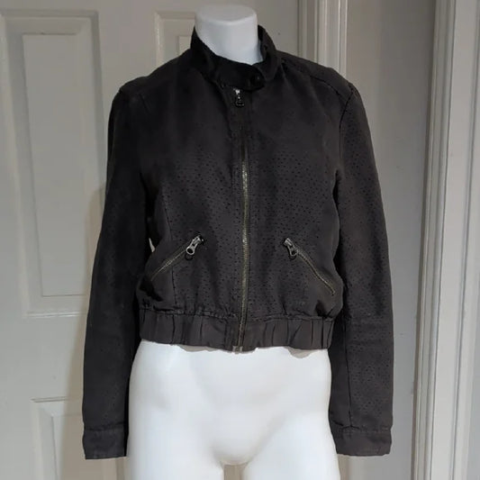 Elle Women's Bomber Jacket in Charcoal Women's Medium