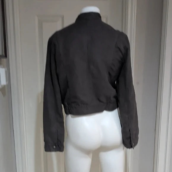 Elle Women's Bomber Jacket in Charcoal Women's Medium