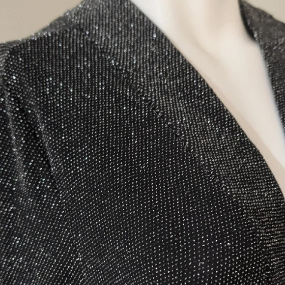 Divided Black Shimmering Long Sleeve Mini Dress Women's Medium