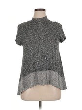 Almost Famous Charcoal and Light Gray Short Sleeve Tee XL