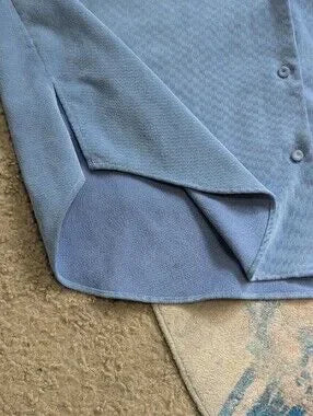 Zara Men’s Sky Blue Corduroy Button-Down Shirt Men's Large